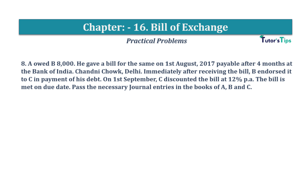 Question No.8 - Chapter No.16- T.S. Grewal +1 Book 2019-Solution Question No 8 Chapter No 16