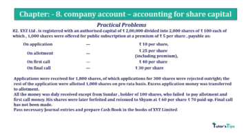 Chapter No. 8 - Company Accounts - Accounting for Share Capital Question No.82 Chapter No.8 T.S. Grewal 2 Book 2019 Solution min min 360x202 - Chapter No. 8 - Company Accounts - Accounting for Share Capital