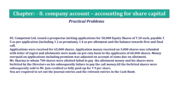 Chapter No. 8 - Company Accounts - Accounting for Share Capital Question No.85 Chapter No.8 T.S. Grewal 2 Book 2019 Solution min min 360x202 - Chapter No. 8 - Company Accounts - Accounting for Share Capital