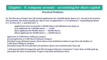 Chapter No. 8 - Company Accounts - Accounting for Share Capital Question No.92 Chapter No.8 T.S. Grewal 2 Book 2019 Solution min min 360x202 - Chapter No. 8 - Company Accounts - Accounting for Share Capital