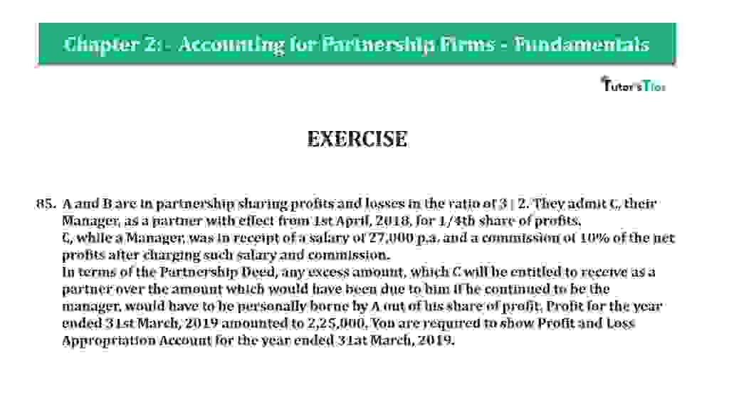 Question No.85 - Chapter No.2 - T.S. Grewal +2 Book 2019-Solution Question 85 Chapter 2 of +2-A
