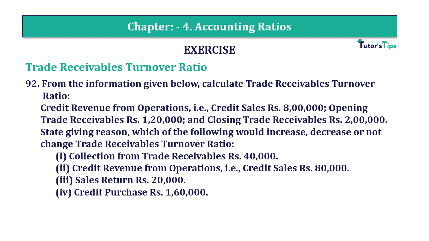 Question 92 Chapter 4 of +2-B