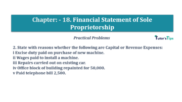 chapter no 18 financial statements of sole proprietorship solution p&l control