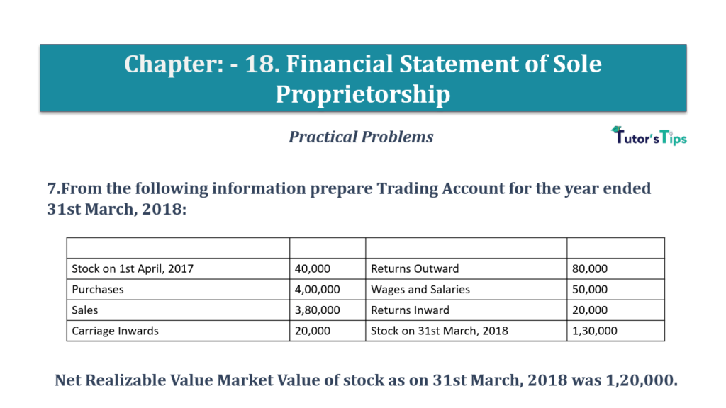 Question No.07 - Chapter No.18- T.S. Grewal +1 Book 2019-Solution Question No 07 Chapter No 18