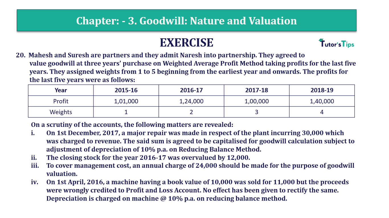 Question 20 Chapter 3 of +2-A