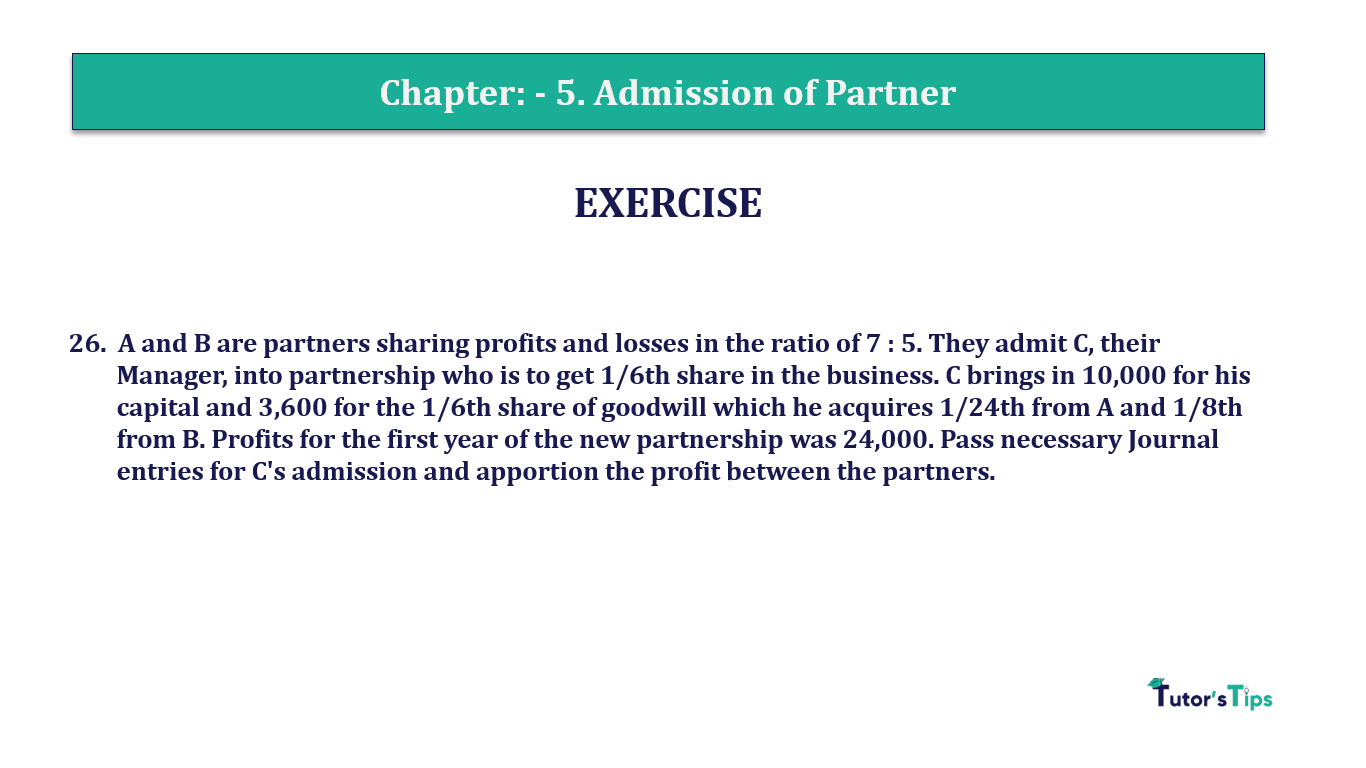 Question 26 Chapter 5 of +2-A