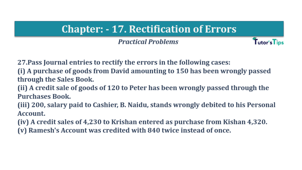 Question No.27 - Chapter No.17- T.S. Grewal +1 Book 2019-Solution Question No 27 Chapter No 17