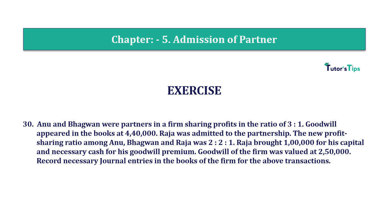 Question 30 Chapter 5 of +2-A