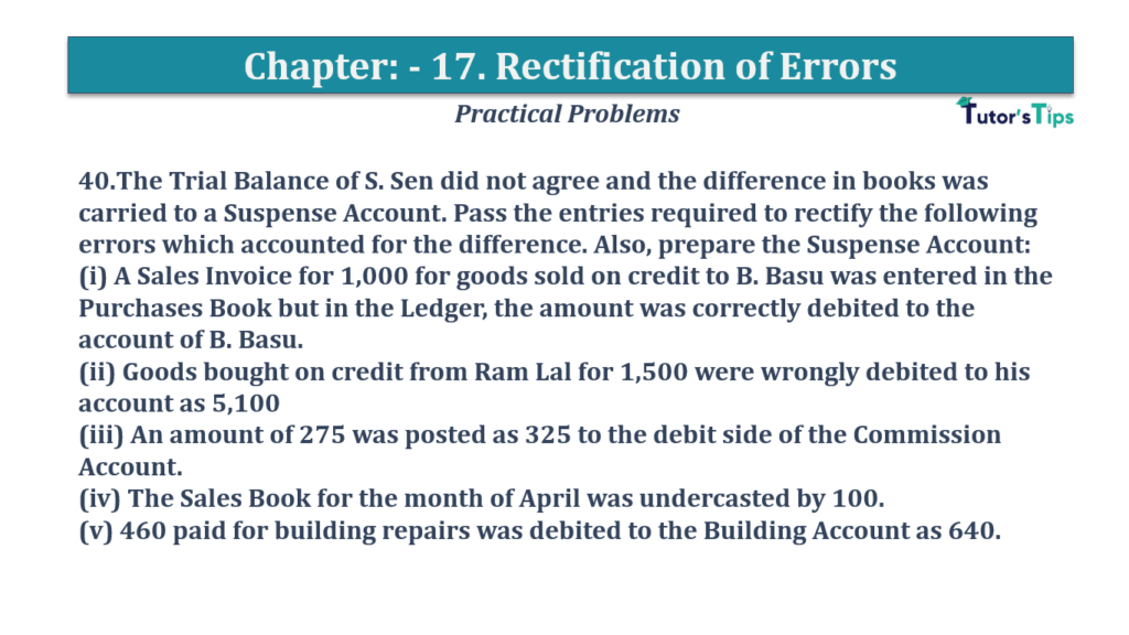 Question No.40- Chapter No.17- T.S. Grewal +1 Book 2019-Solution Question No 40 Chapter No 17