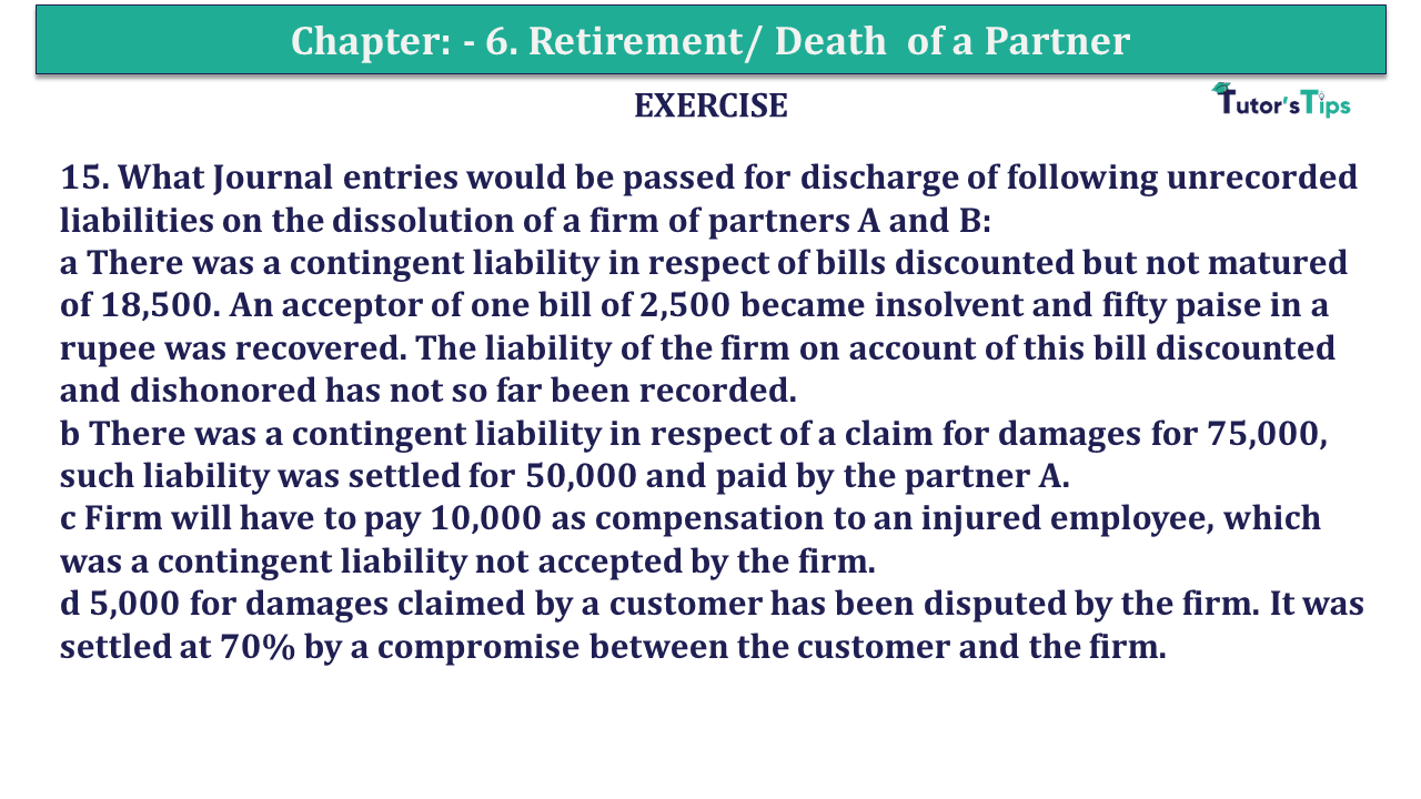 Question 15 Chapter 7 of +2-A