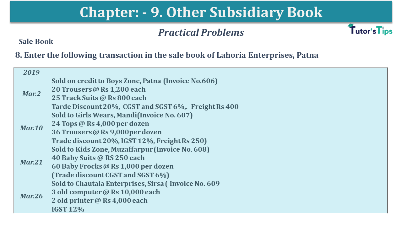 Question No 08 Chapter No 9