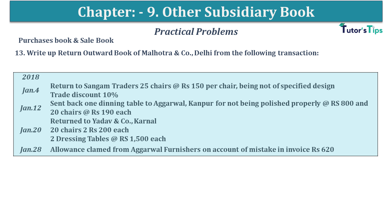 Question No 13 Chapter No 9