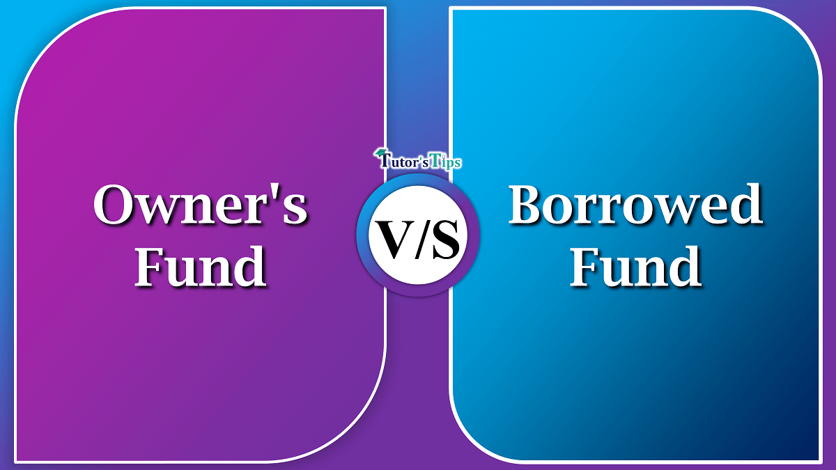 Difference between Owner's Fund and Borrowed Fund Tutor's Tips