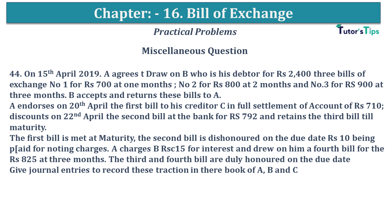 Question No 44 Chapter No 15