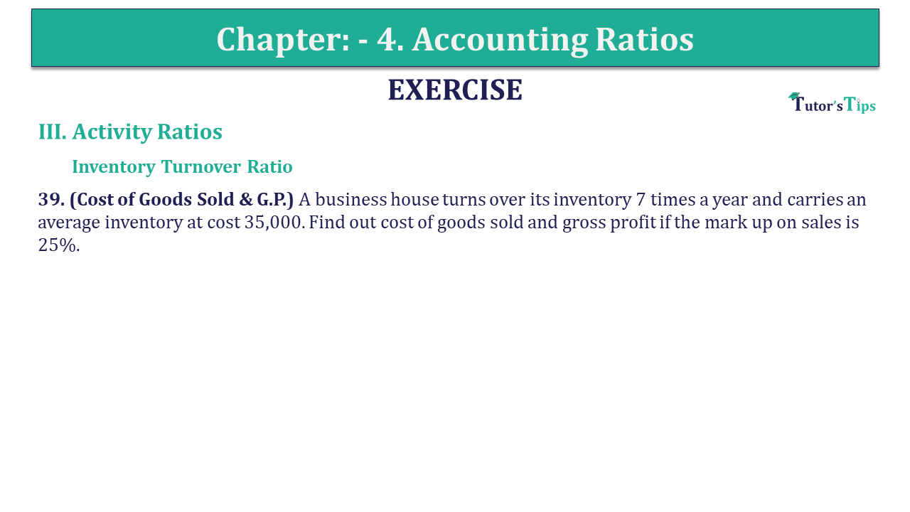 Question 39 Chapter 4 of +2-B