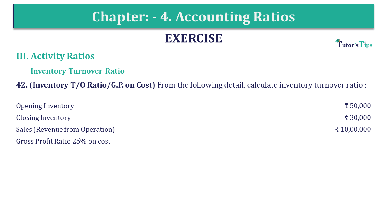 Question 42 Chapter 4 of +2-B