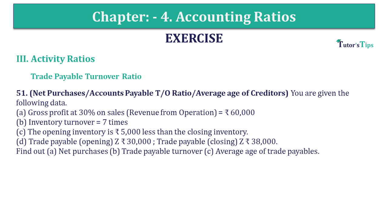 Question 51 Chapter 4 of +2-B