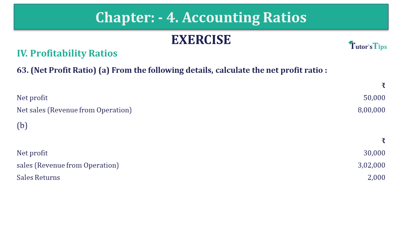 Question 63 Chapter 4 of +2-B