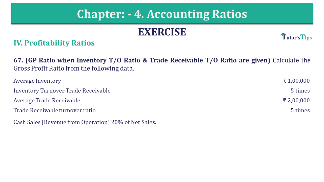 Question 67 Chapter 4 of +2-B