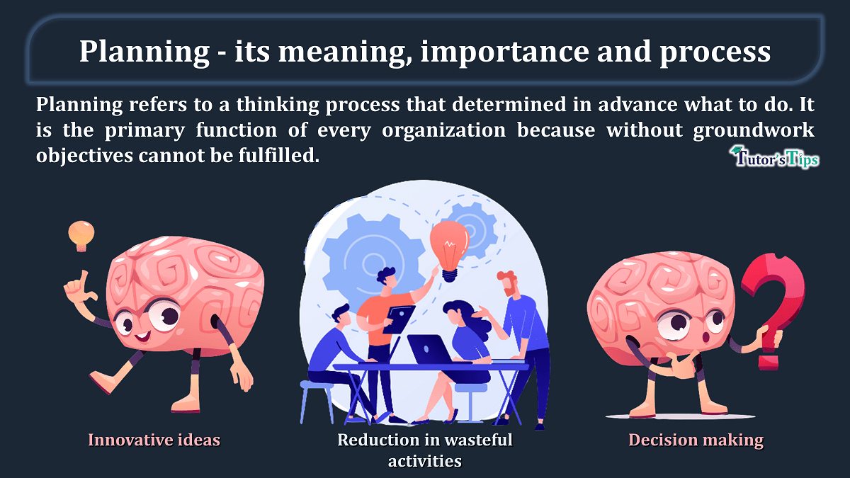 Planningits meaning, importance and Limitations Tutor's Tips