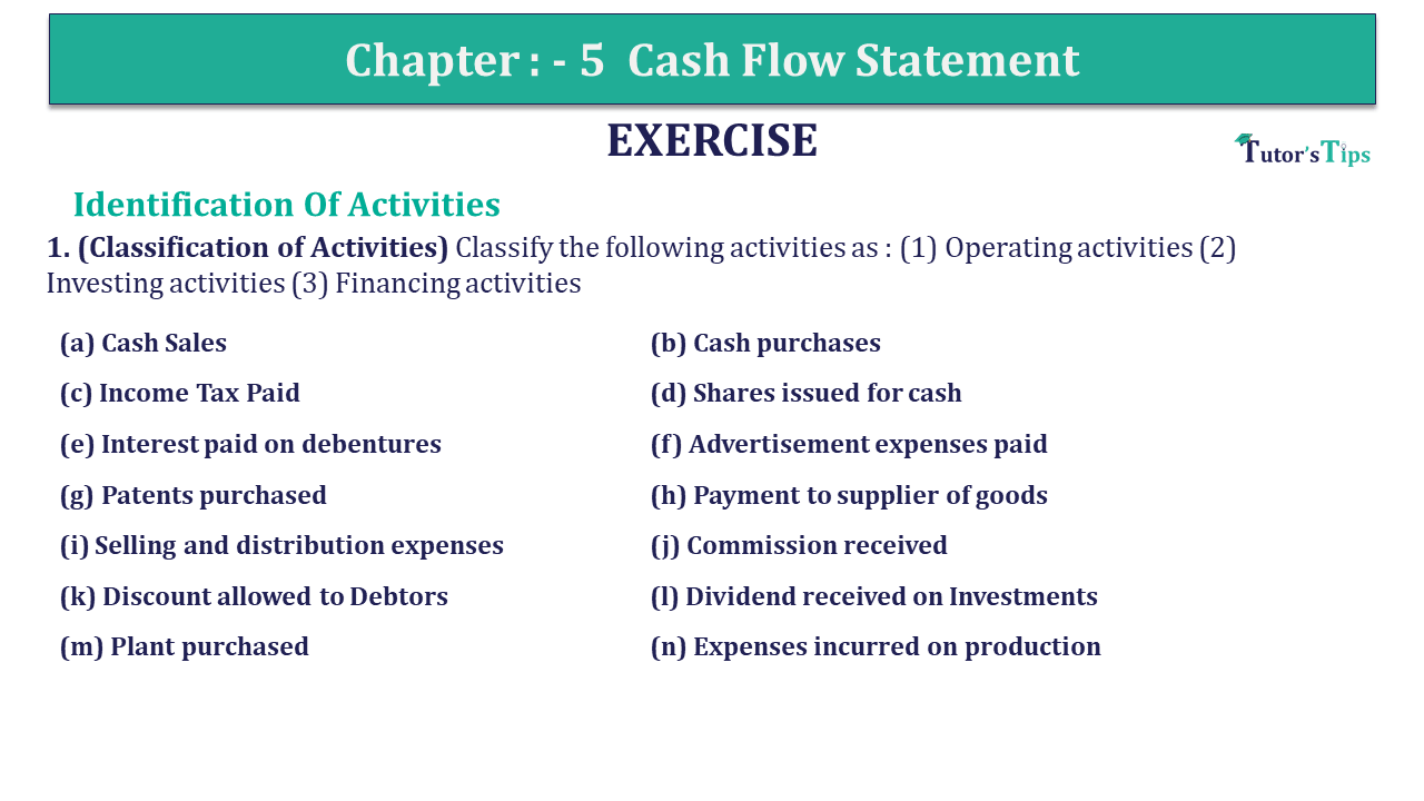 Question 01 Chapter 5 of +2-B