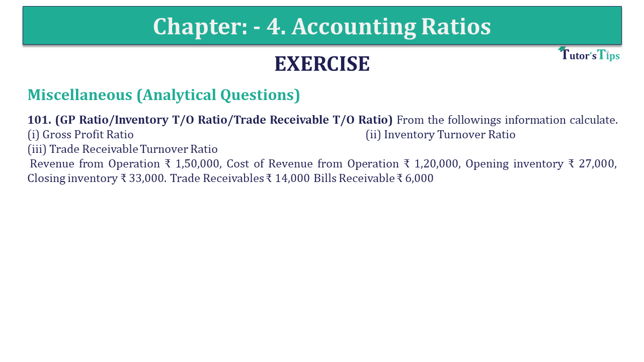 Question 101 Chapter 4 of +2-B