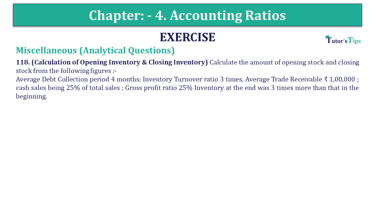 Question 118 Chapter 4 of +2-B