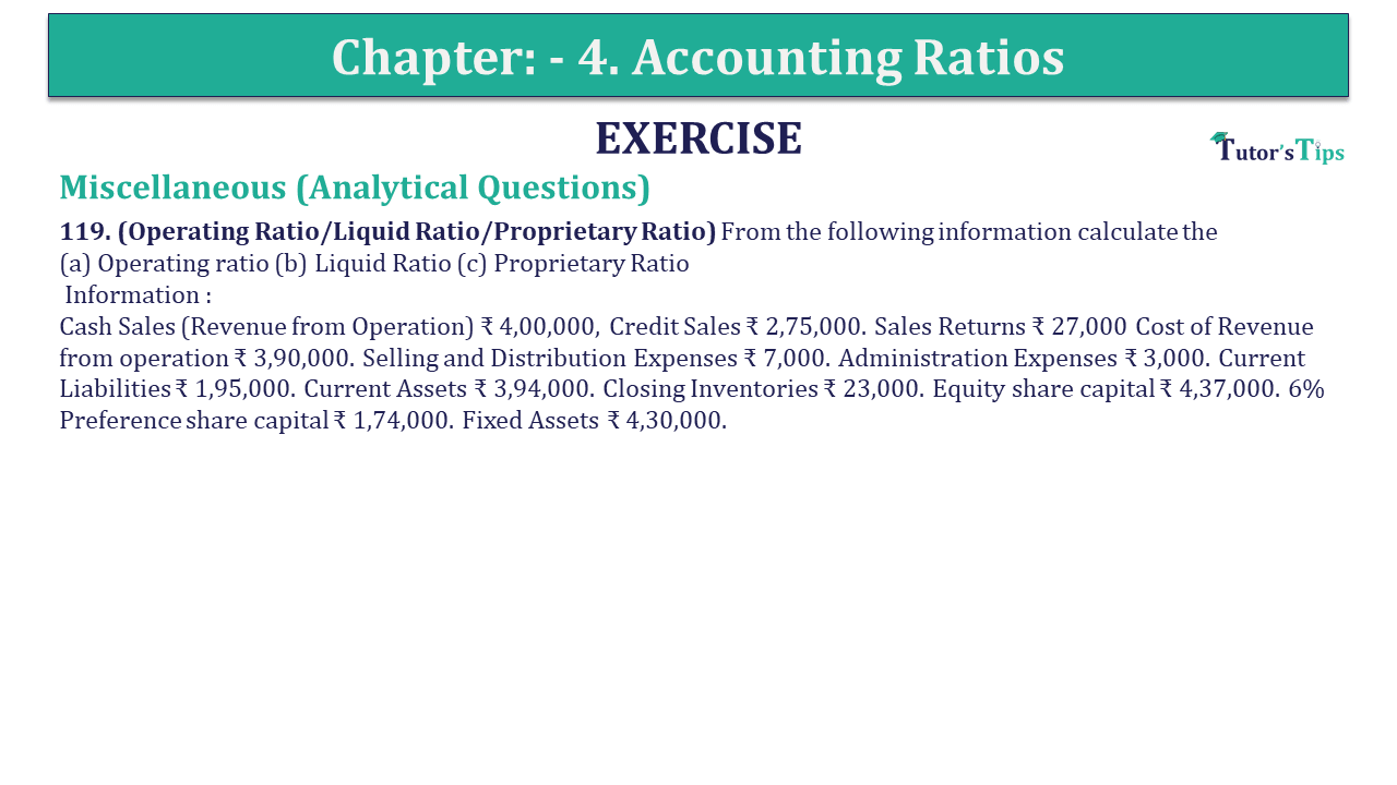 Question 119 Chapter 4 of +2-B