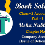 Chapter No. 9 - Company Accounts (Issue of Debentures) - USHA Publication Class +2 - Solution