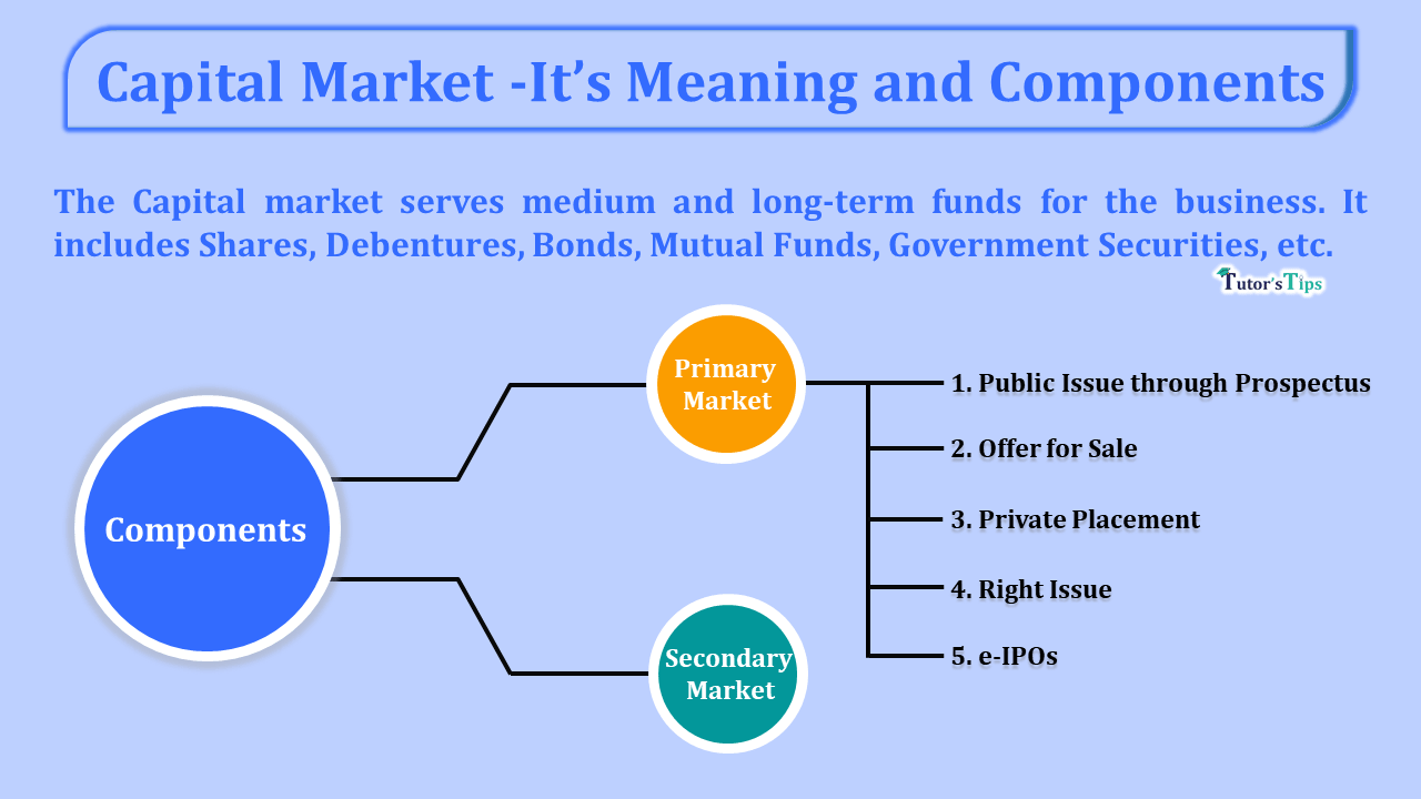 Capital Market Its Meaning And Components Tutor s Tips