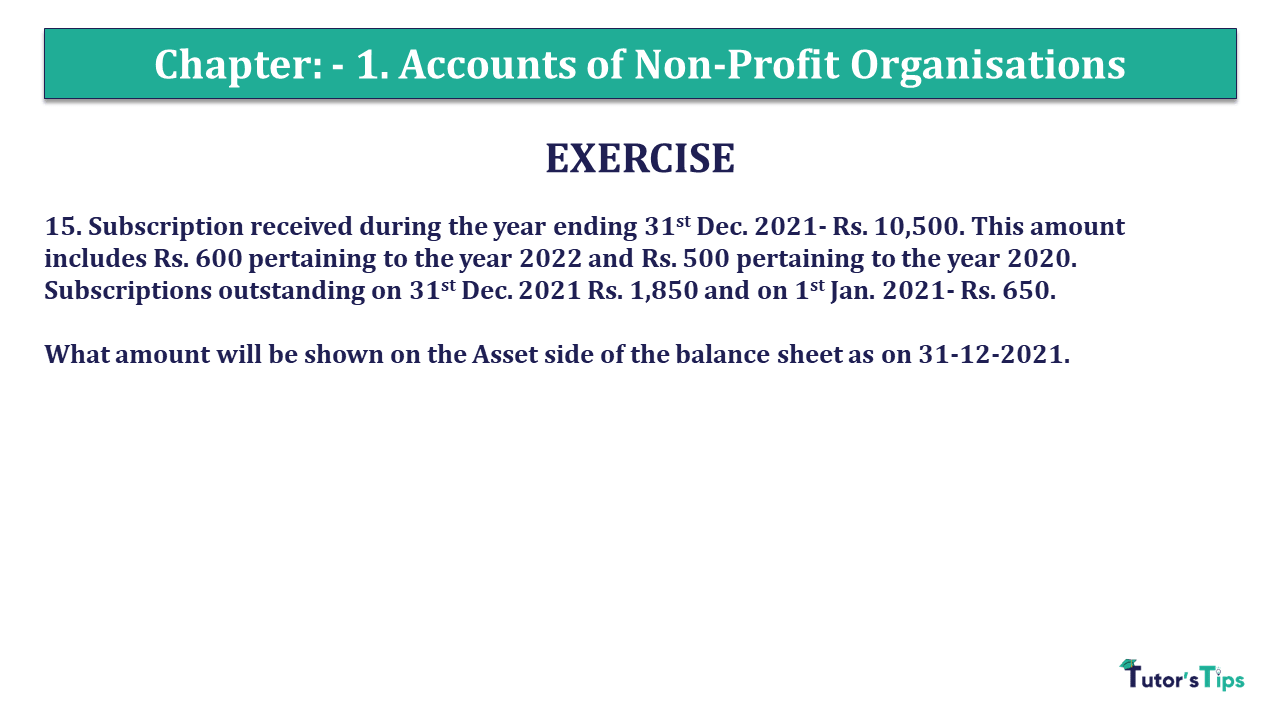 Question 15 Chapter 1 - Unimax Class 12 Part 1 - 2021