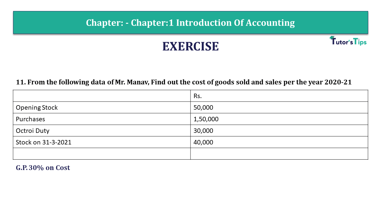 Q-11 - CH-1 Solution-