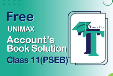 Unimax Publications – Advanced Accountancy-I- Class 11 – 2021 – Solution