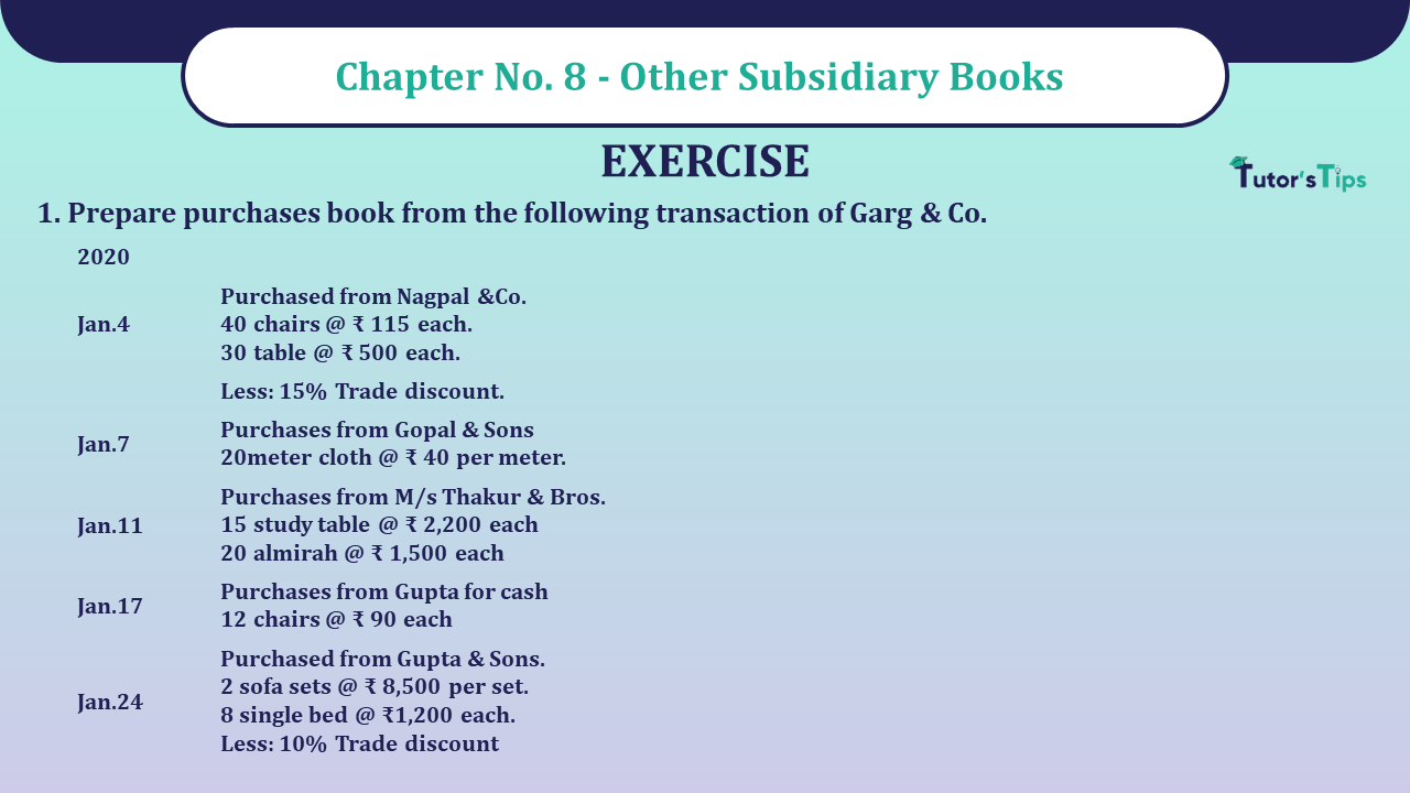 Problem No 01 Chapter No 8 - UNIMAX Class 11 - Solution-min