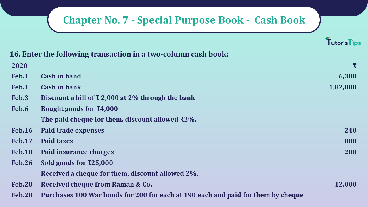 Question No 16 Chapter No 7 - UNIMAX Class 11 - Solution-min