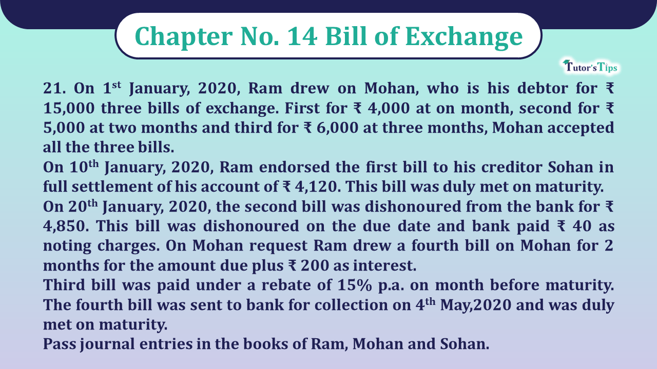 Question No 21 Chapter No 14 – Class 11 Unimax