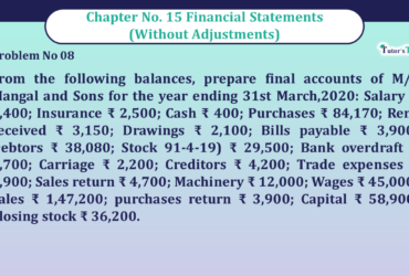 Problem No 08 Chapter No 15 - Unimax Class 11