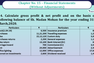 Question No 14 Chapter No 15- Unimax Class 11