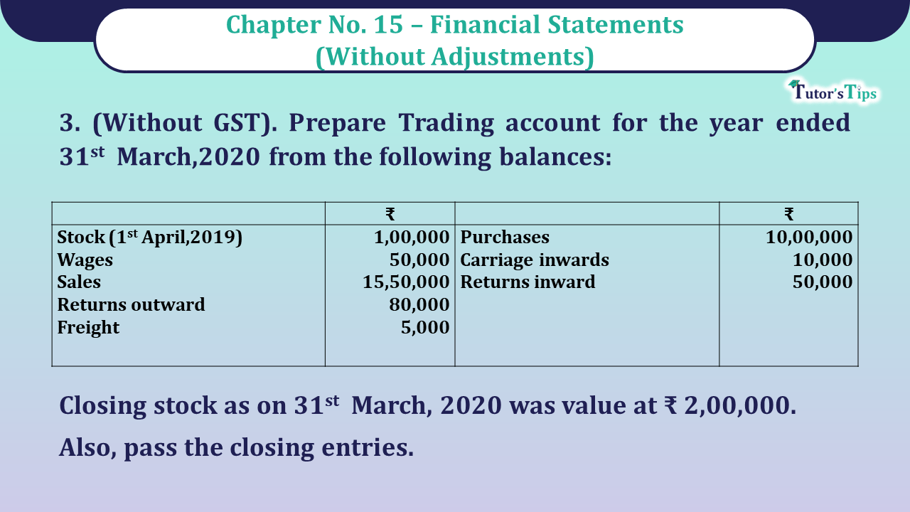 Question No 03 Chapter No 15 - UNIMAX Class 11