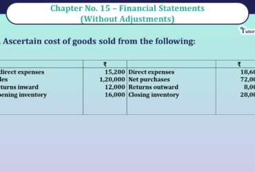 Question No 04 Chapter No 15 - UNIMAX Class 11