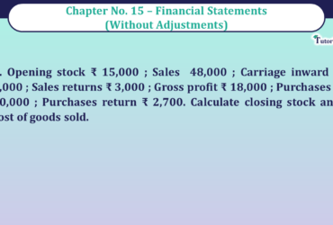 Question No 05 Chapter No 15 - UNIMAX Class 11