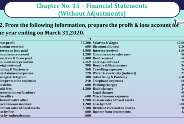 Question No 12 Chapter No 15 - UNIMAX Class 11