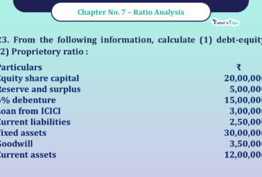 Question No -23 Chapter no - 7 Unimax Class - 12 Part -II