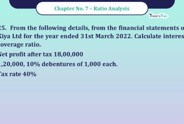 Question No -25 Chapter no - 7 Unimax Class - 12 Part -II