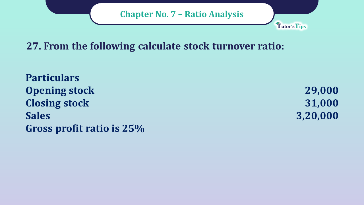 Question No -27 Chapter no - 7 Unimax Class - 12 Part -II