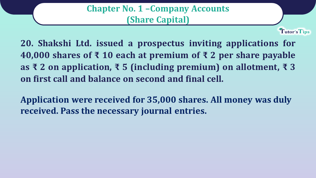 Question no -20 Chapter no-1 Unimax Class-12 Part-II