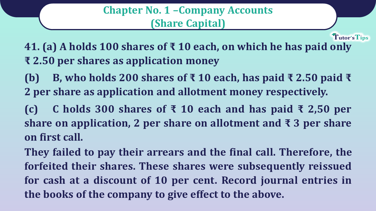 Question no -41 Chapter no-1 Unimax Class-12 Part-II