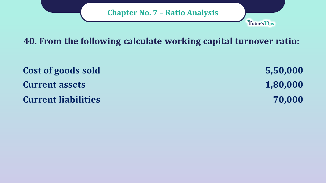 Question No -40 Chapter no - 7 Unimax Class - 12 Part -II