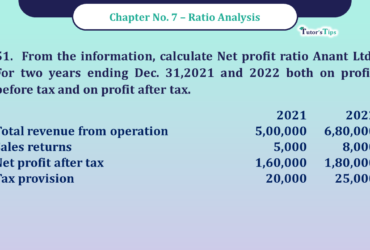 Question No -51 Chapter no - 7 Unimax Class - 12 Part -II