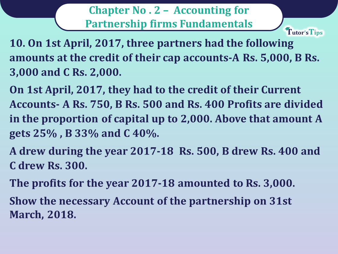 Question 10 Chapter 2 of Class 12 Part - 1 VK Publication